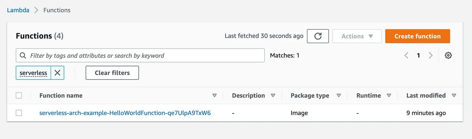 Lambda Console