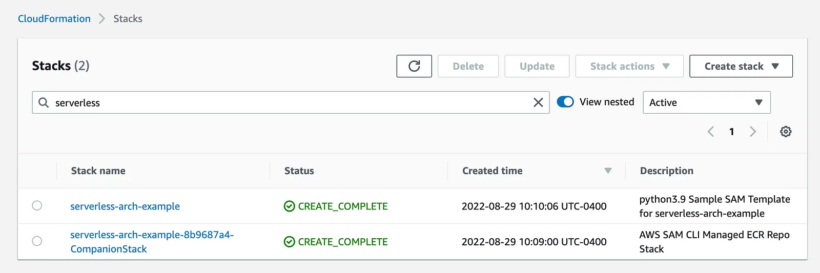 Cloudformation Stack