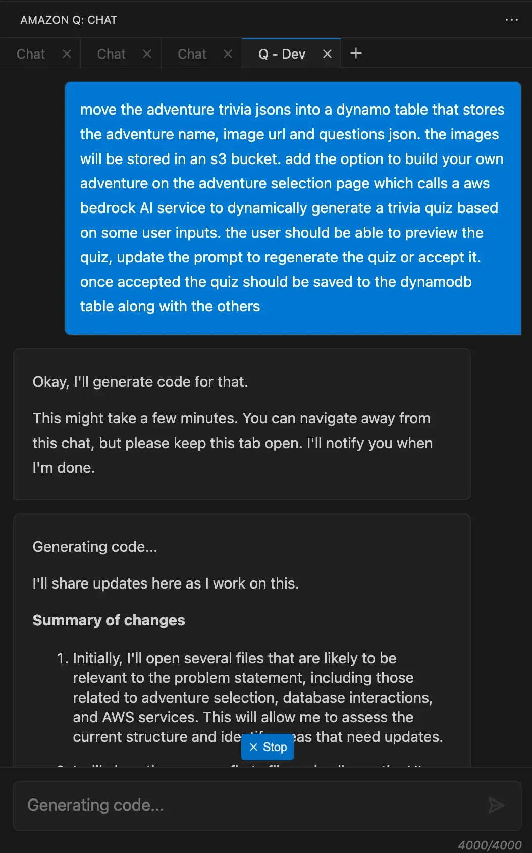 Q Dev output 3