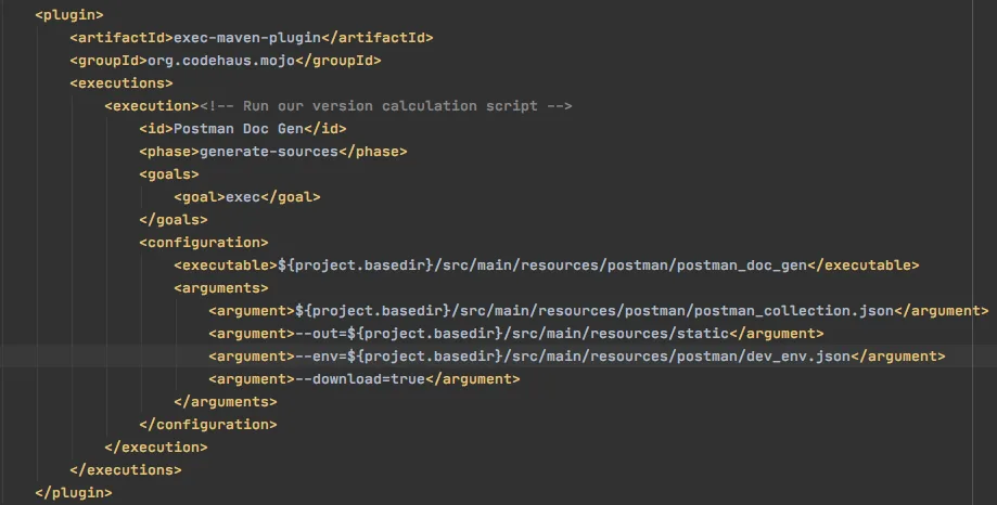 The pom.xml plugin