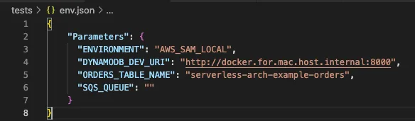 env.json file