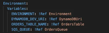 Template environment variables