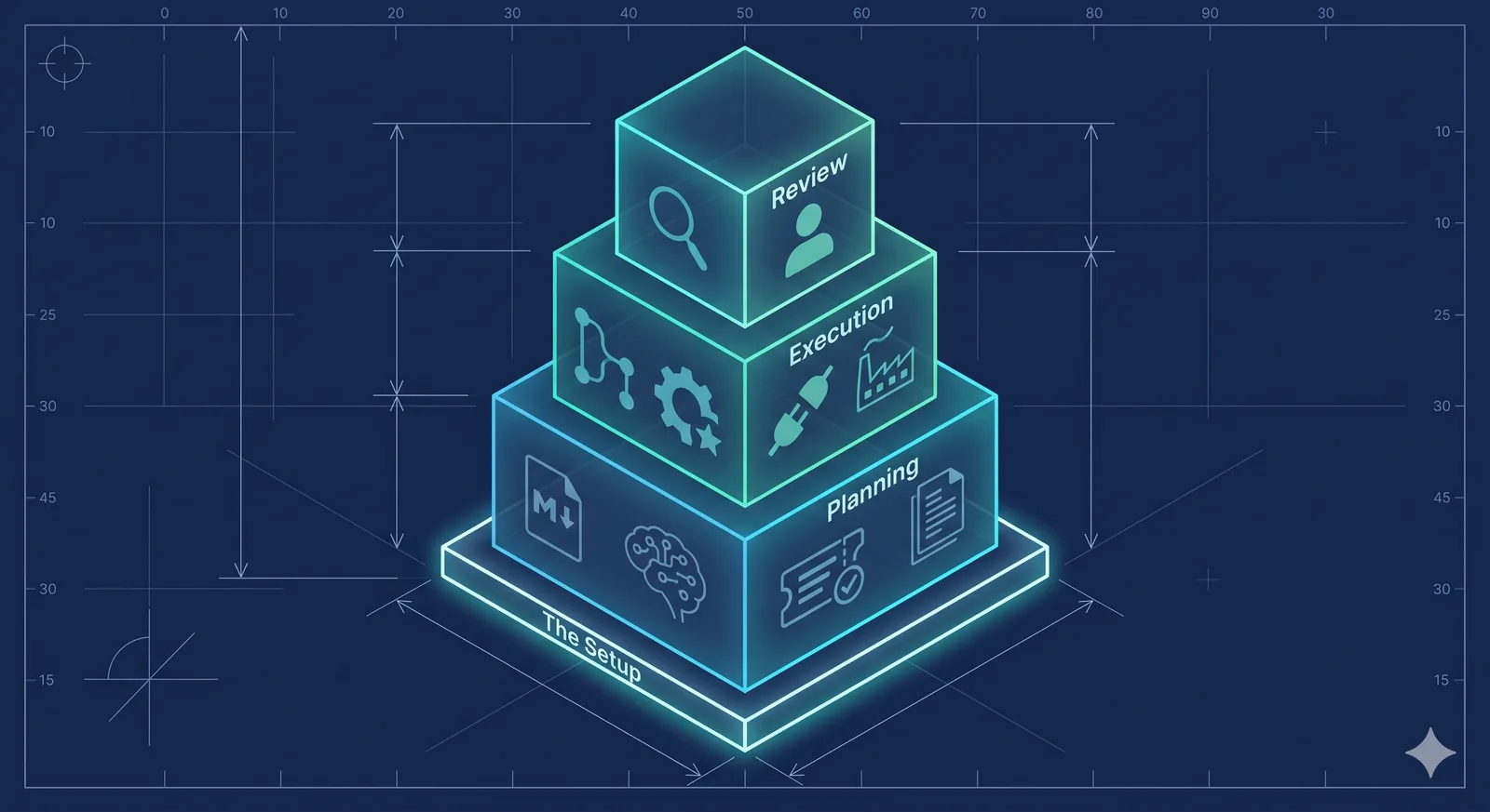 The building blocks — planning, execution, review