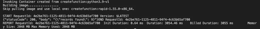 SAM output