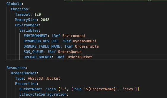 global env variables